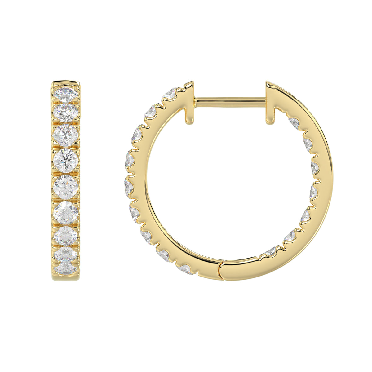 18K Yellow Gold, flat view