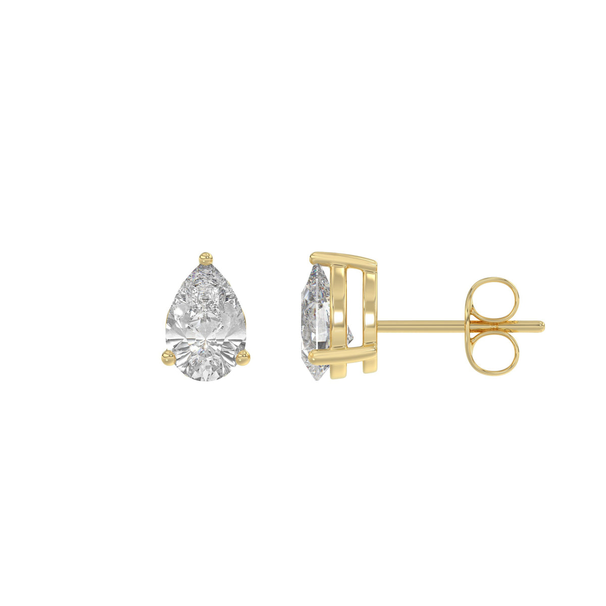 18K Yellow Gold, flat view