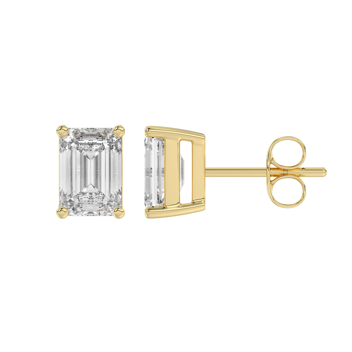 18K Yellow Gold, flat view