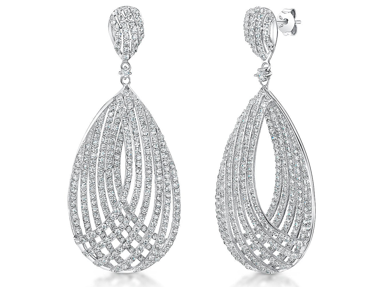 Sterling Silver Delicate Stranded Earrings