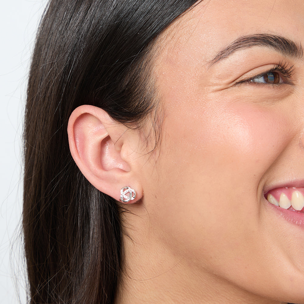 Sterling Silver Loose Knot  Earrings