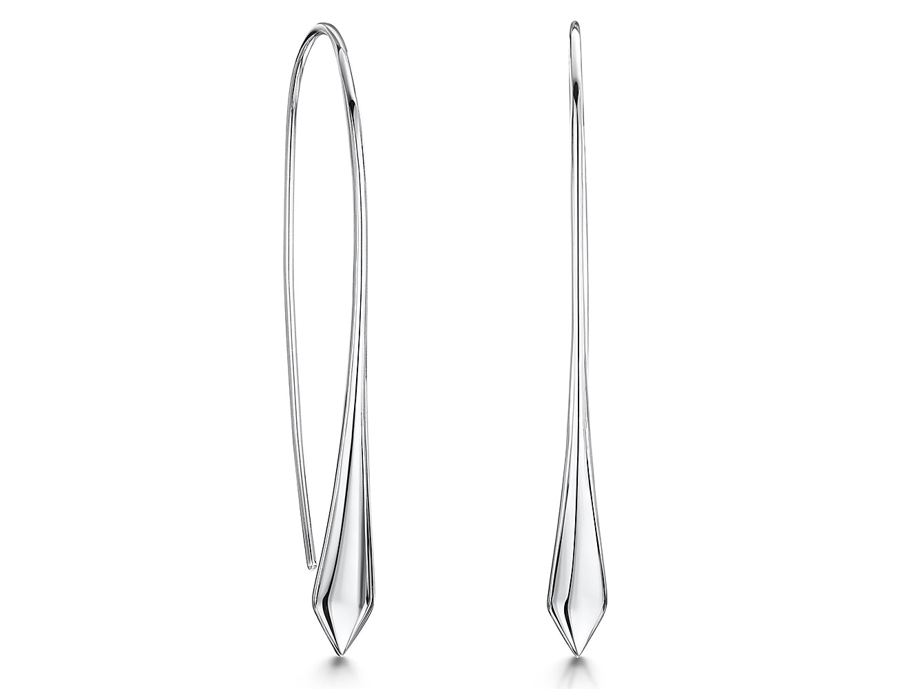 Sterling Silver Pull Through Earrings