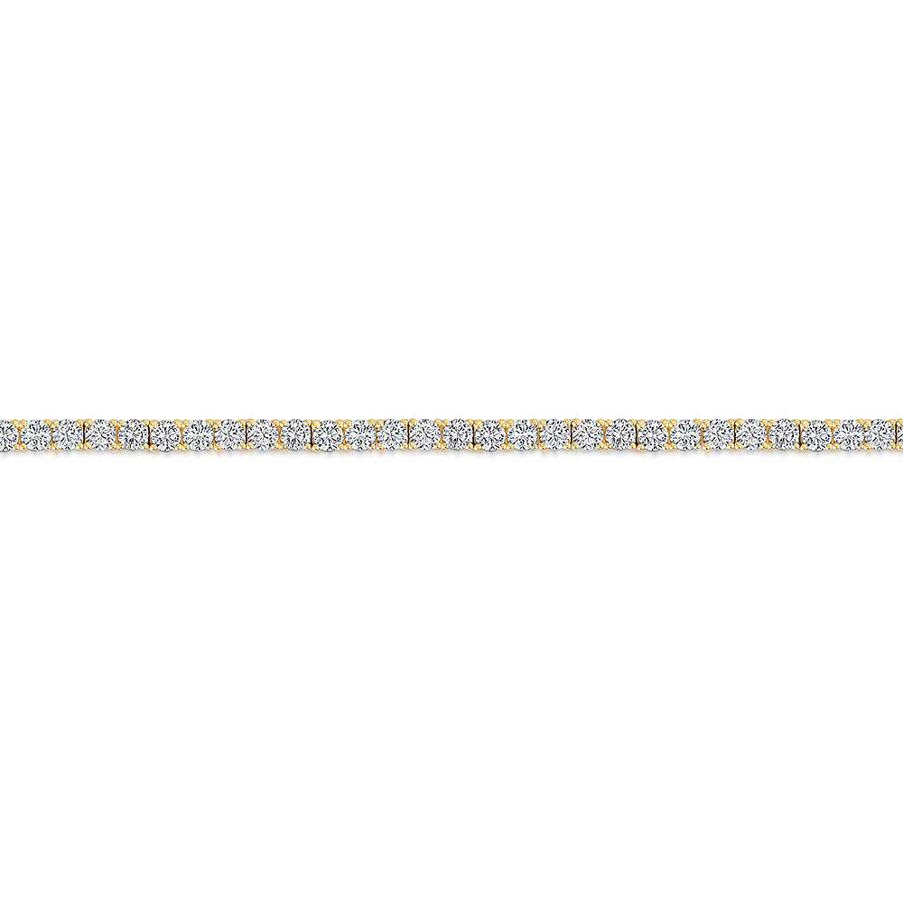 Gold Vermeil 2.5ct Tennis Bracelet