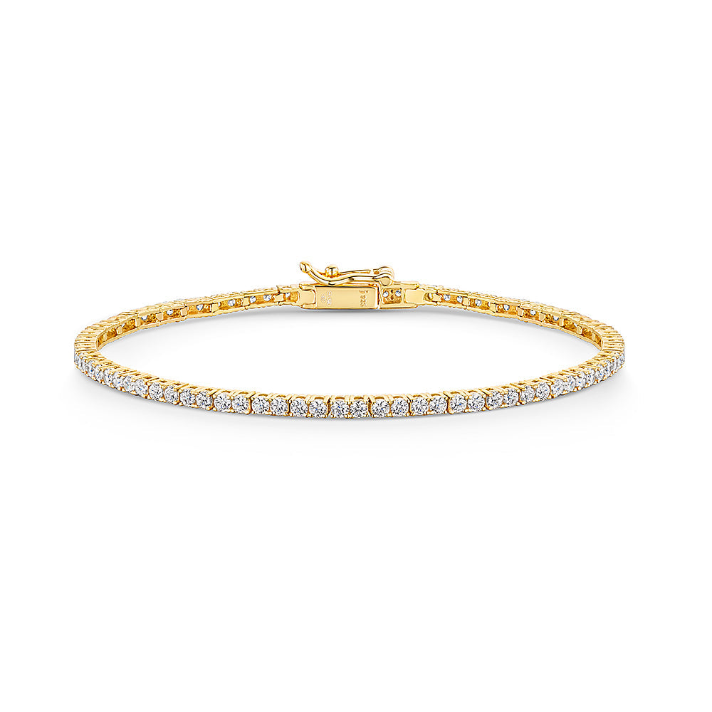 Gold Vermeil 2.5ct Tennis Bracelet