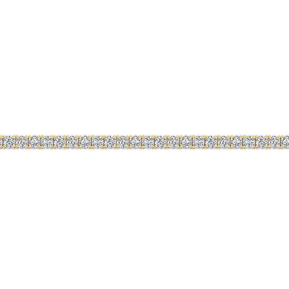 Gold Vermeil 4.14ct Cubic Zirconia Tennis Bracelet