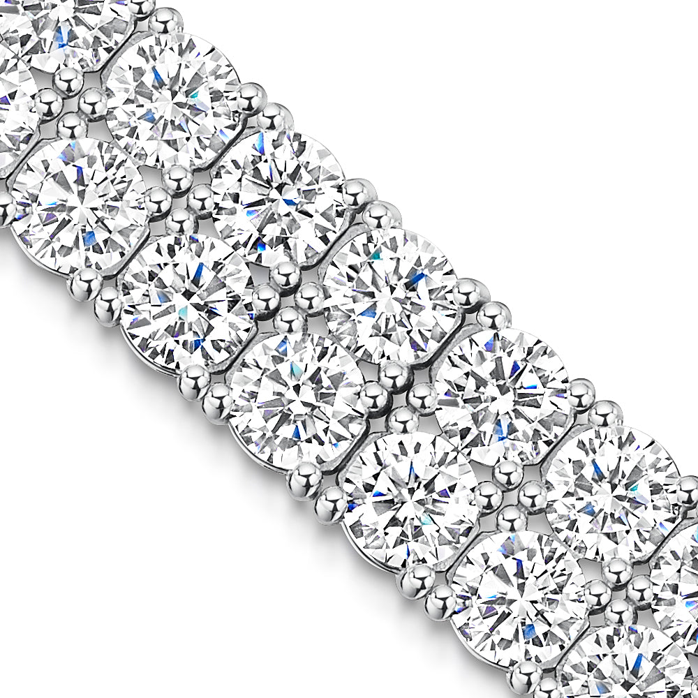 Sterling Silver  Double Row Tennis Bracelet
