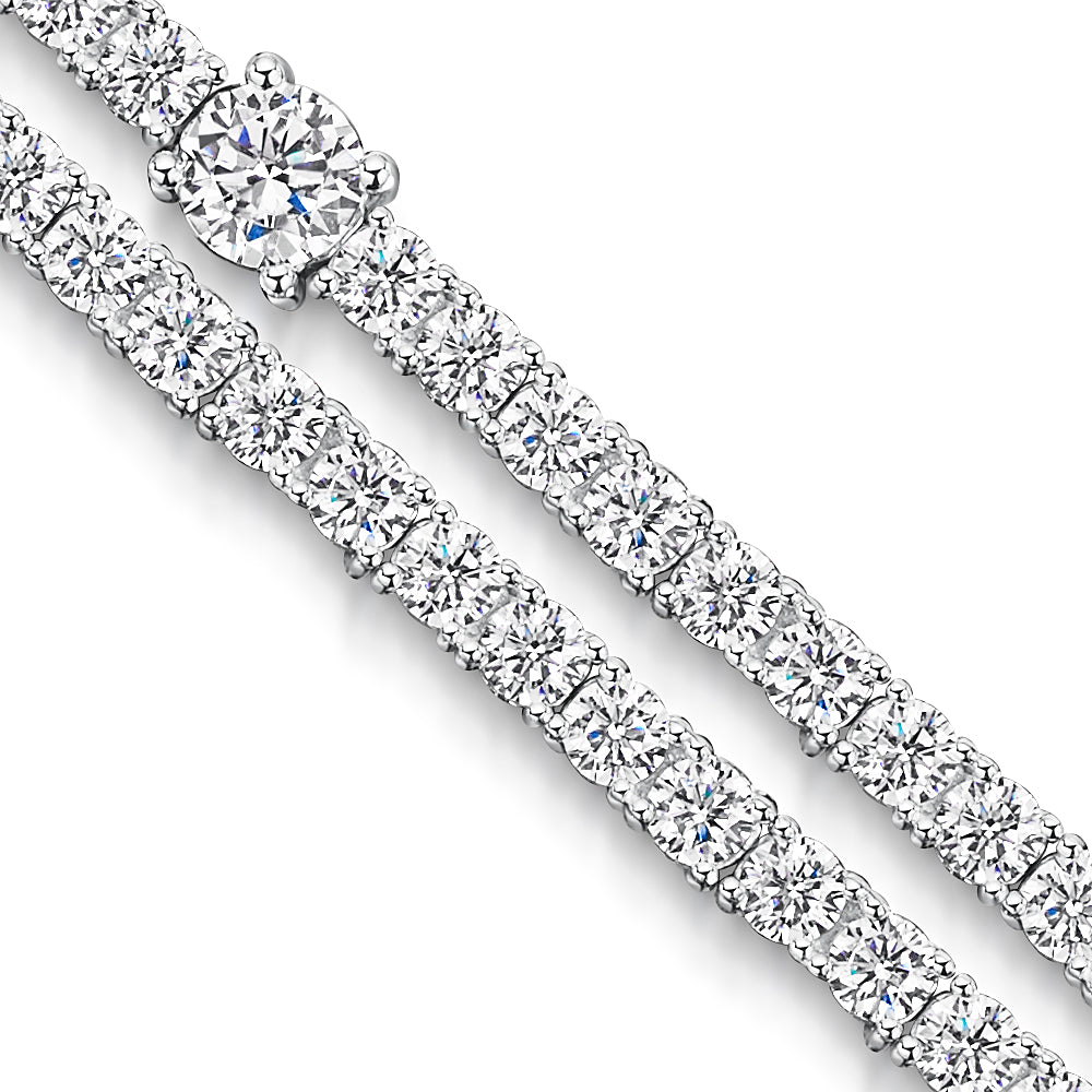 Sterling Silver Double Strand Tennis Bracelet