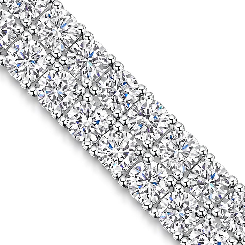 Sterling Silver 14 carat Double Row Tennis Bracelet