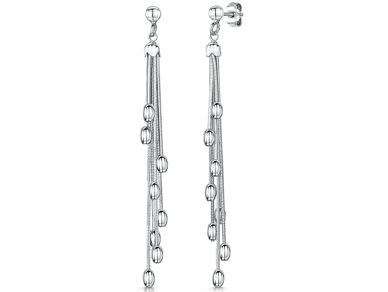 Sterling Silver Tassel Drop Earrings
