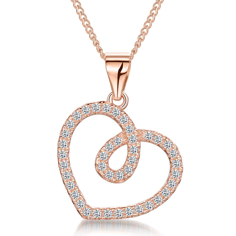 Sterling SilverTwisted Heart Pendant