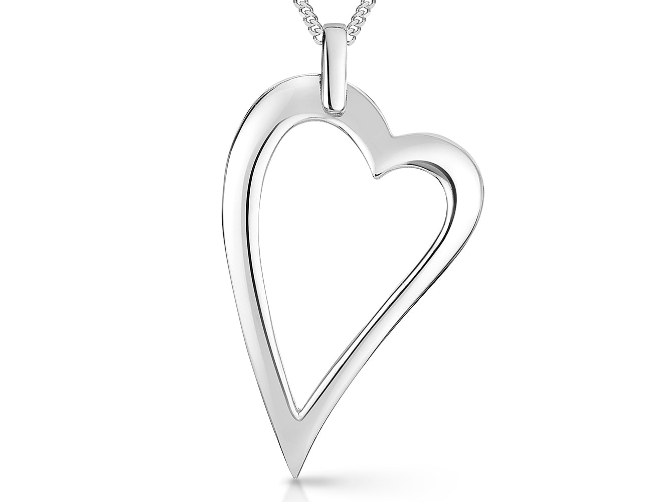 Sterling Silver Small Dali Heart Pendant