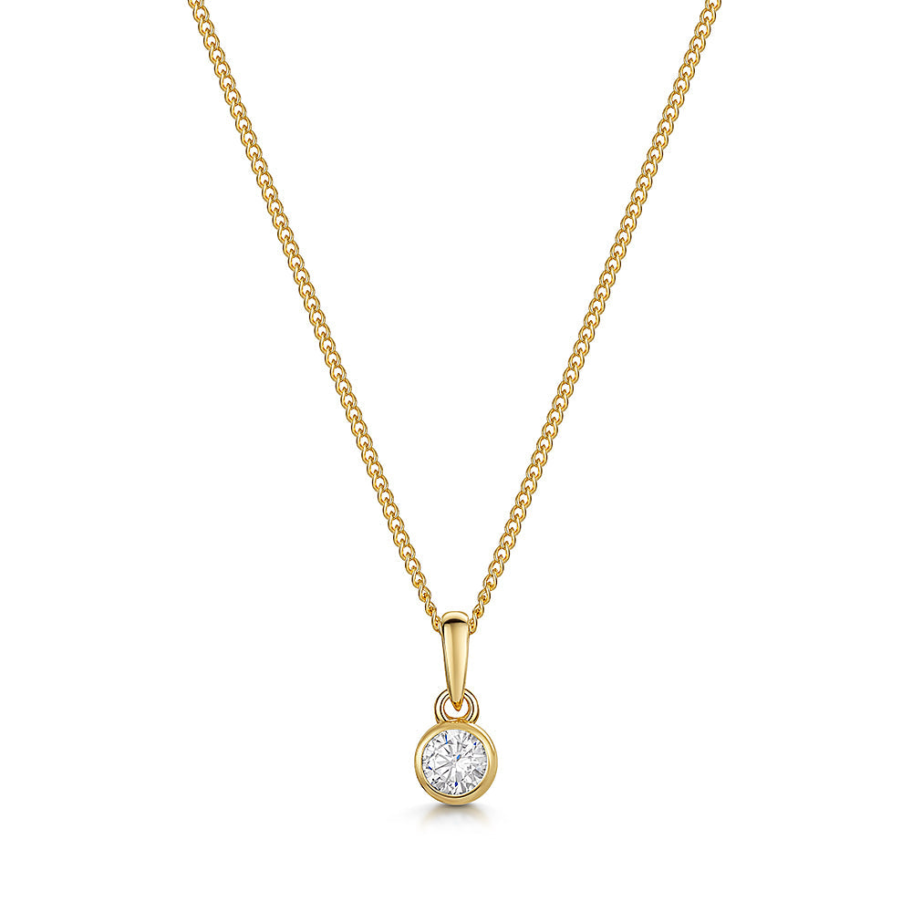 Yellow Gold Quarter Carat Solitaire Pendant