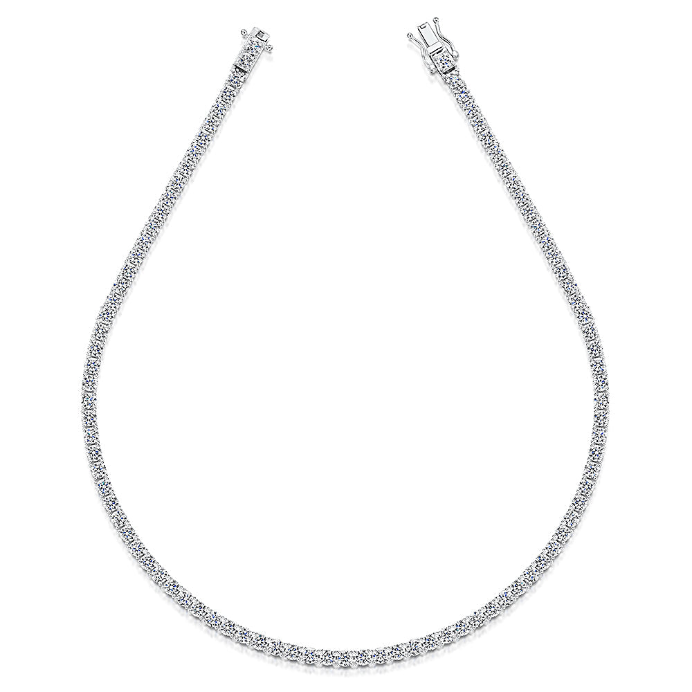 Sterling Silver 25 Carat Tennis Necklace