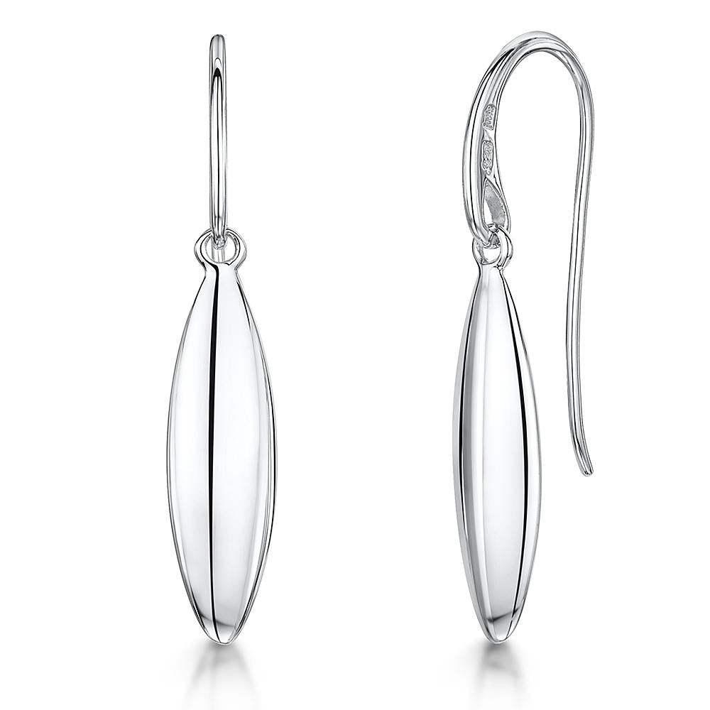Sterling Silver  Pod Drop Threader Earrings
