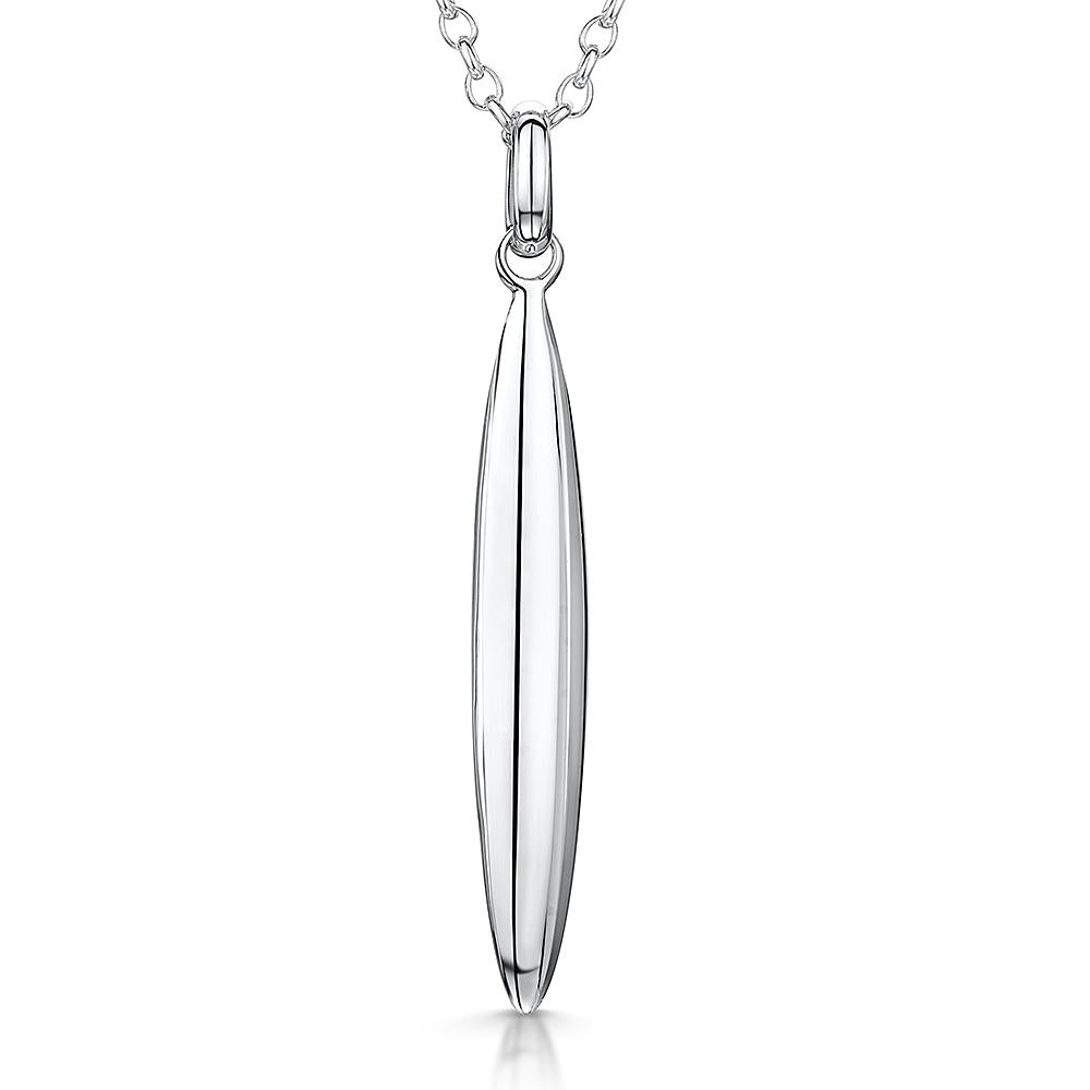 Sterling Silver  Pod Drop Necklace