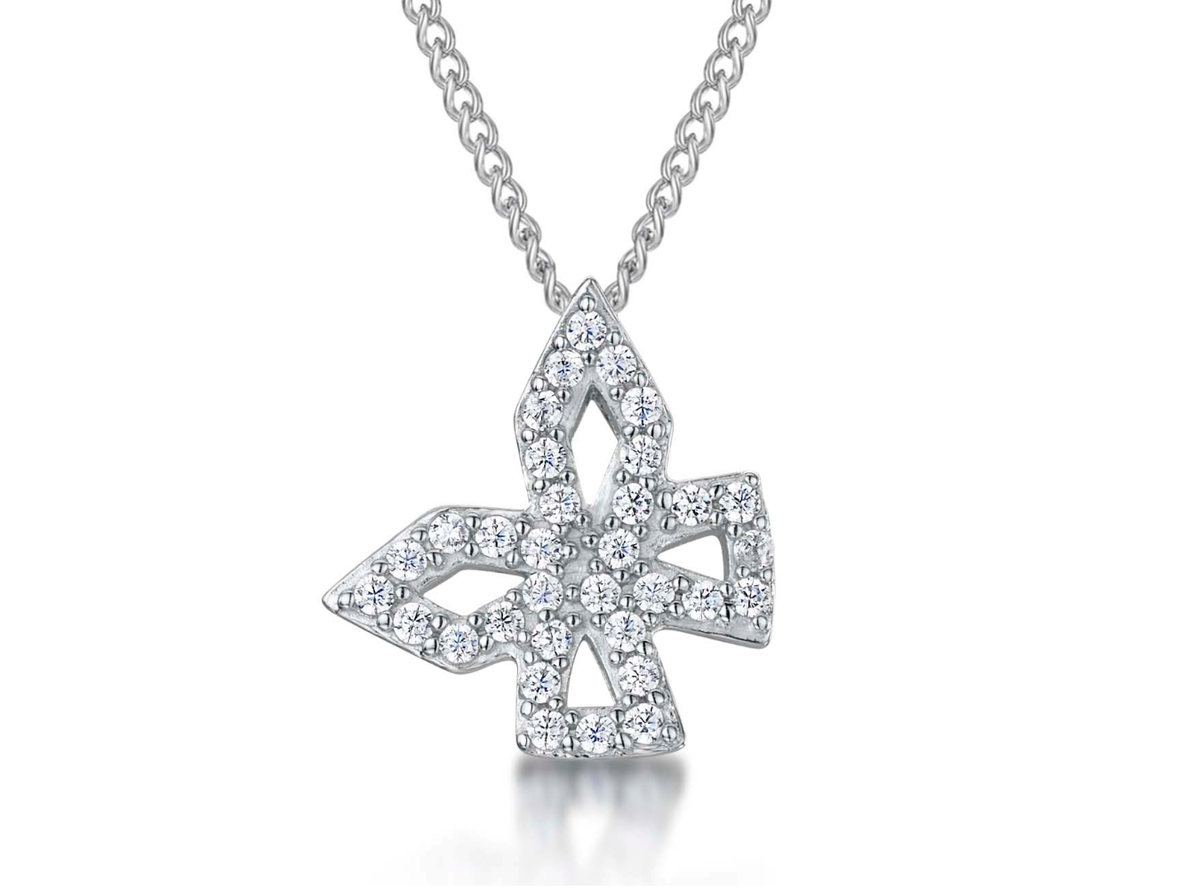 Sterling Silver Offset Star Pendant