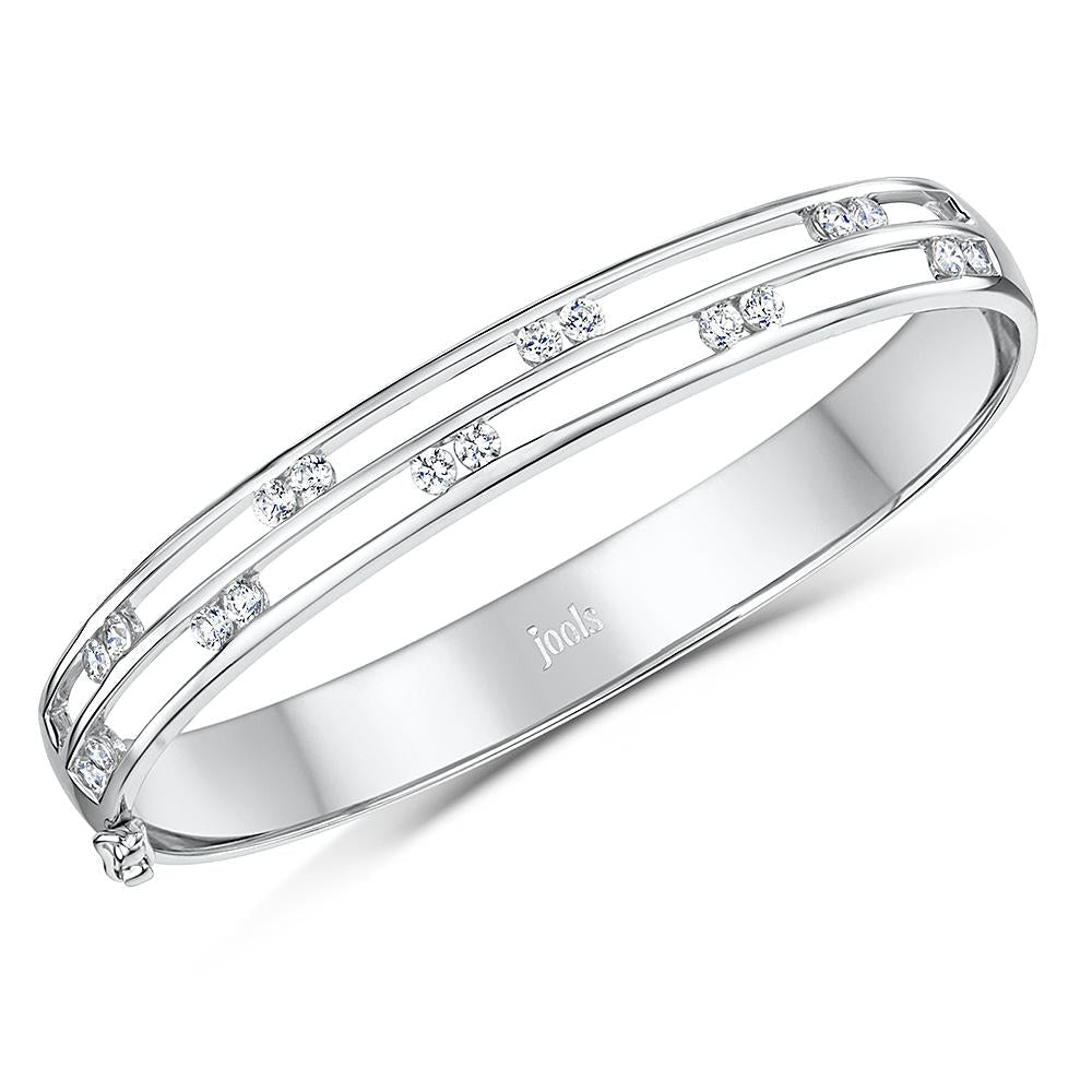 Sterling Silver Split Row Bangle
