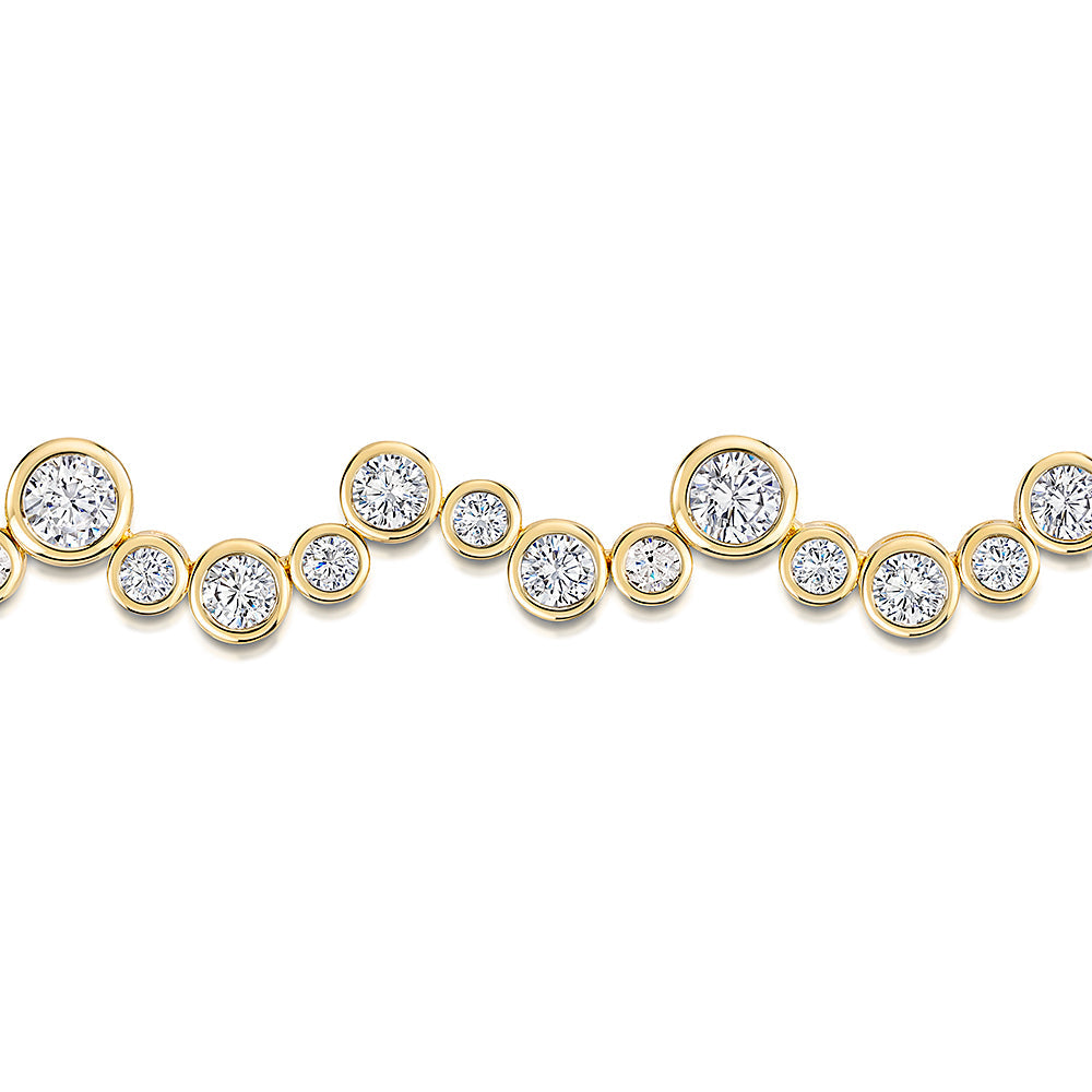 Gold Vermeil Cubic Zirconia Bubble Bracelet