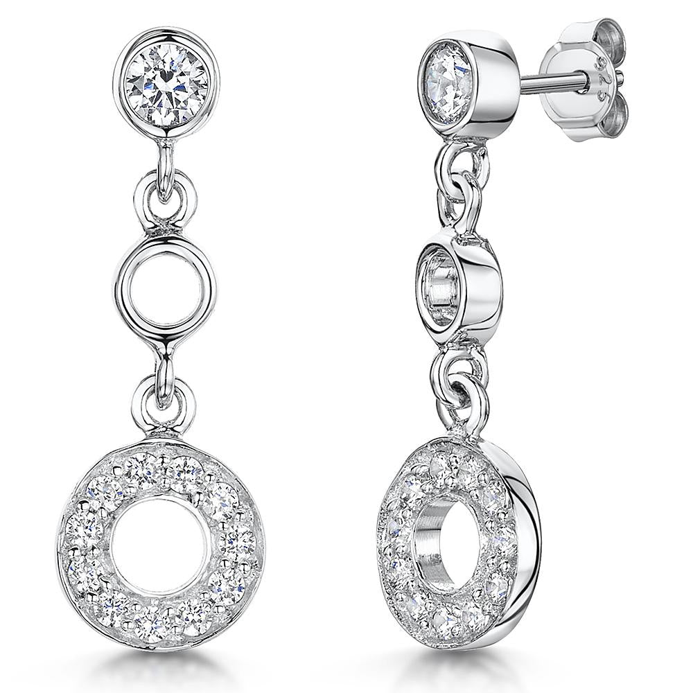 Sterling Silver Dangle Drop Earrings