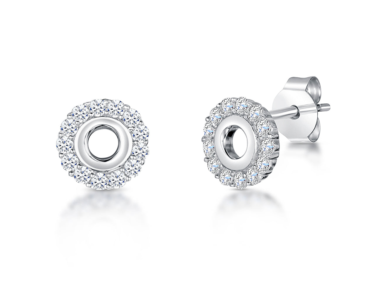 Sterling Silver Open Circle Stud Earring