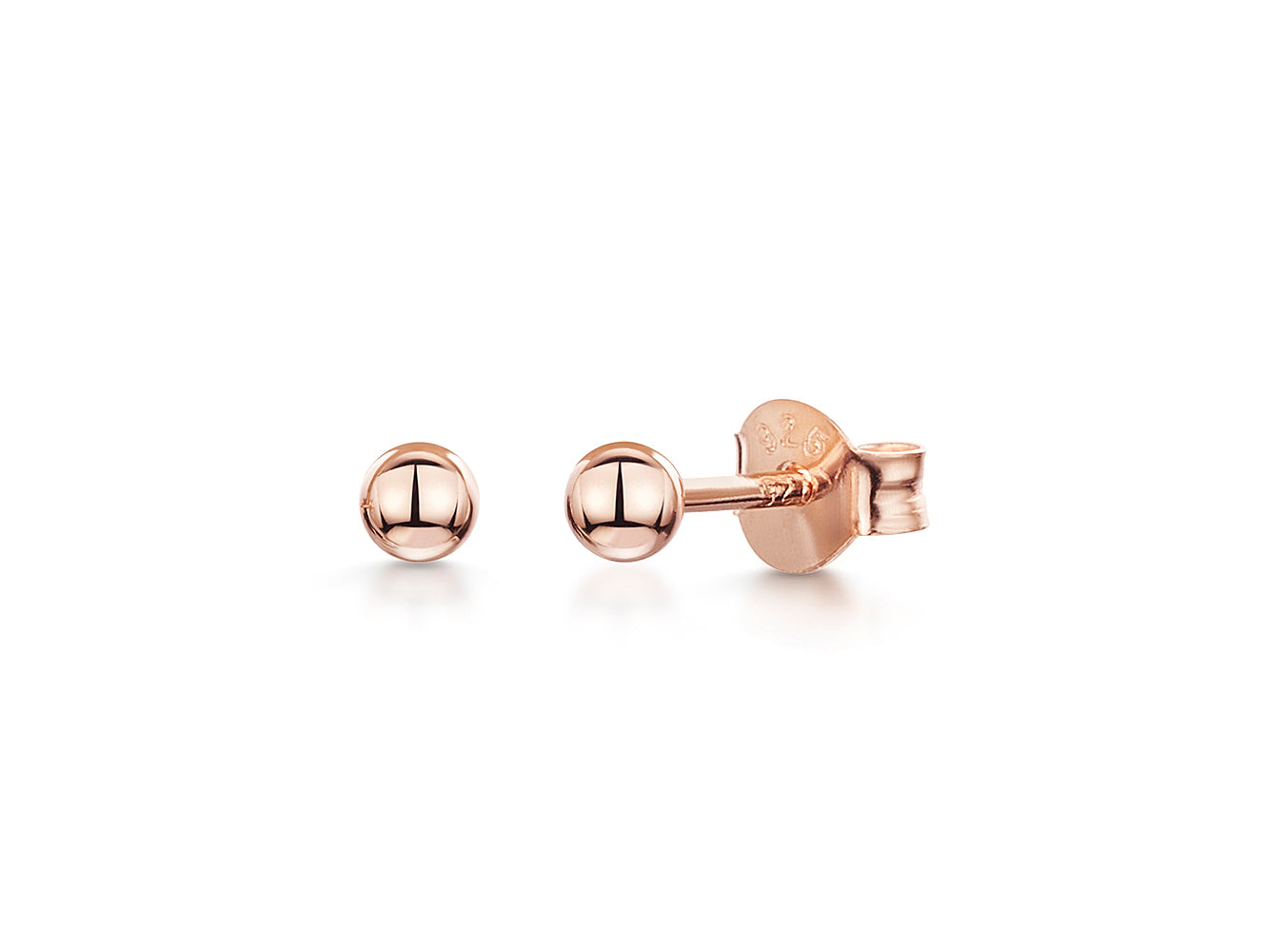 Rose Gold Ball Stud Earrings
