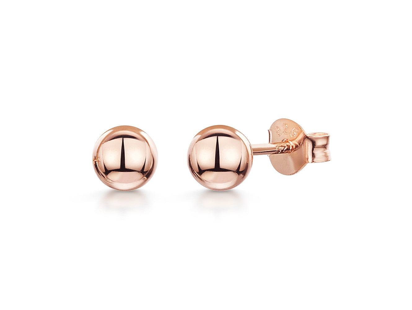 Rose Gold Ball Stud Earrings