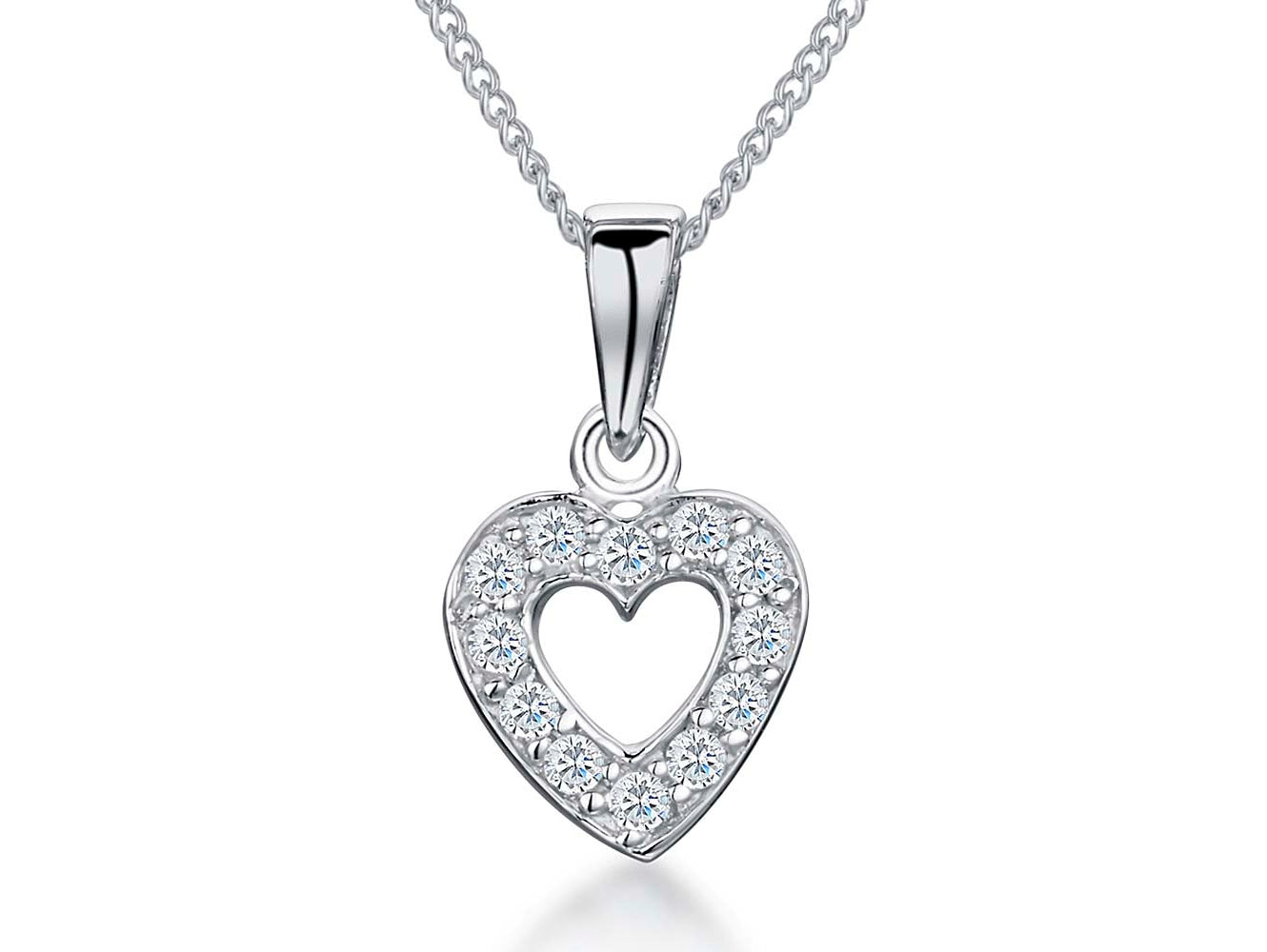 Sterling Silver Small Open Heart Pendant