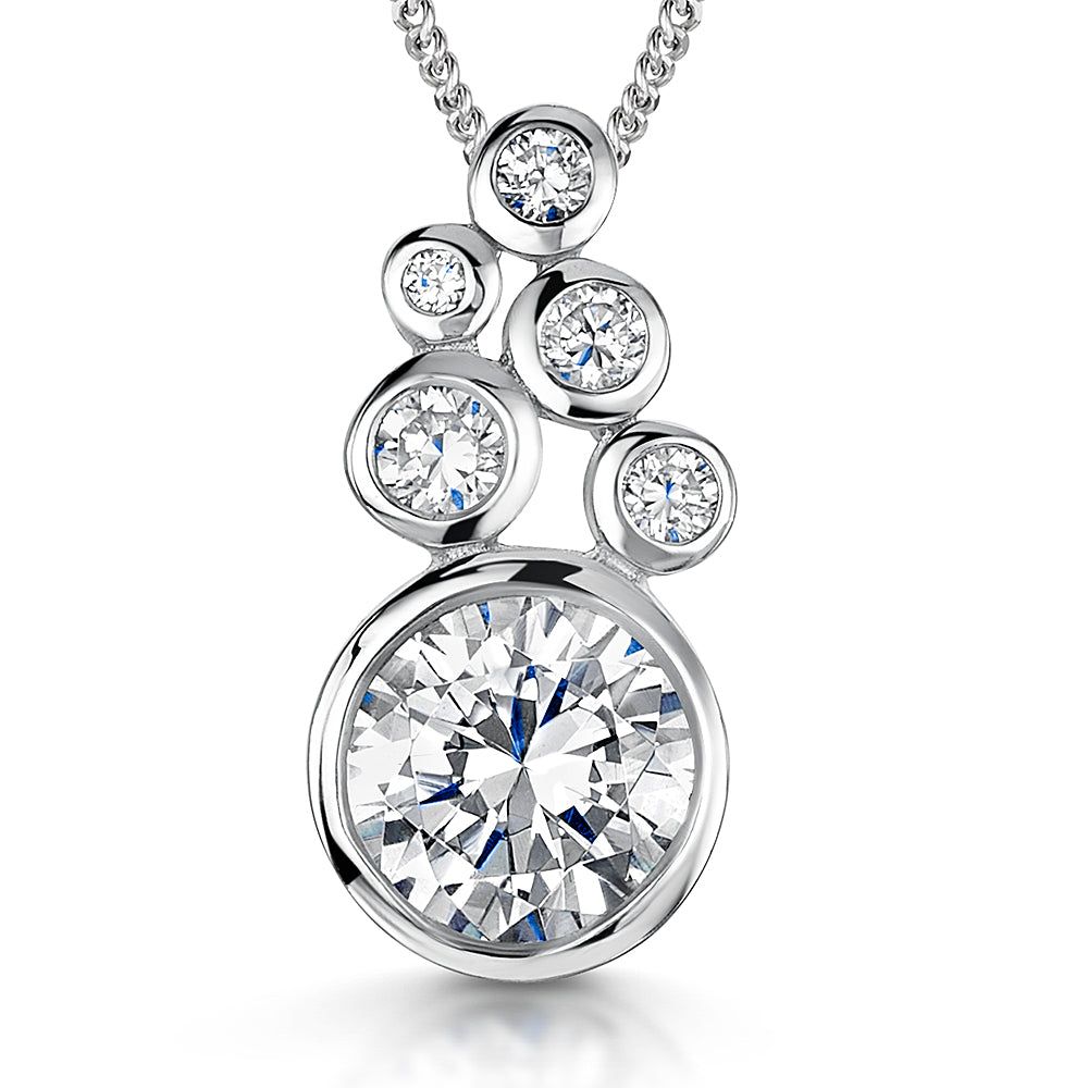 Sterling Silver Bubble Cluster  Pendant