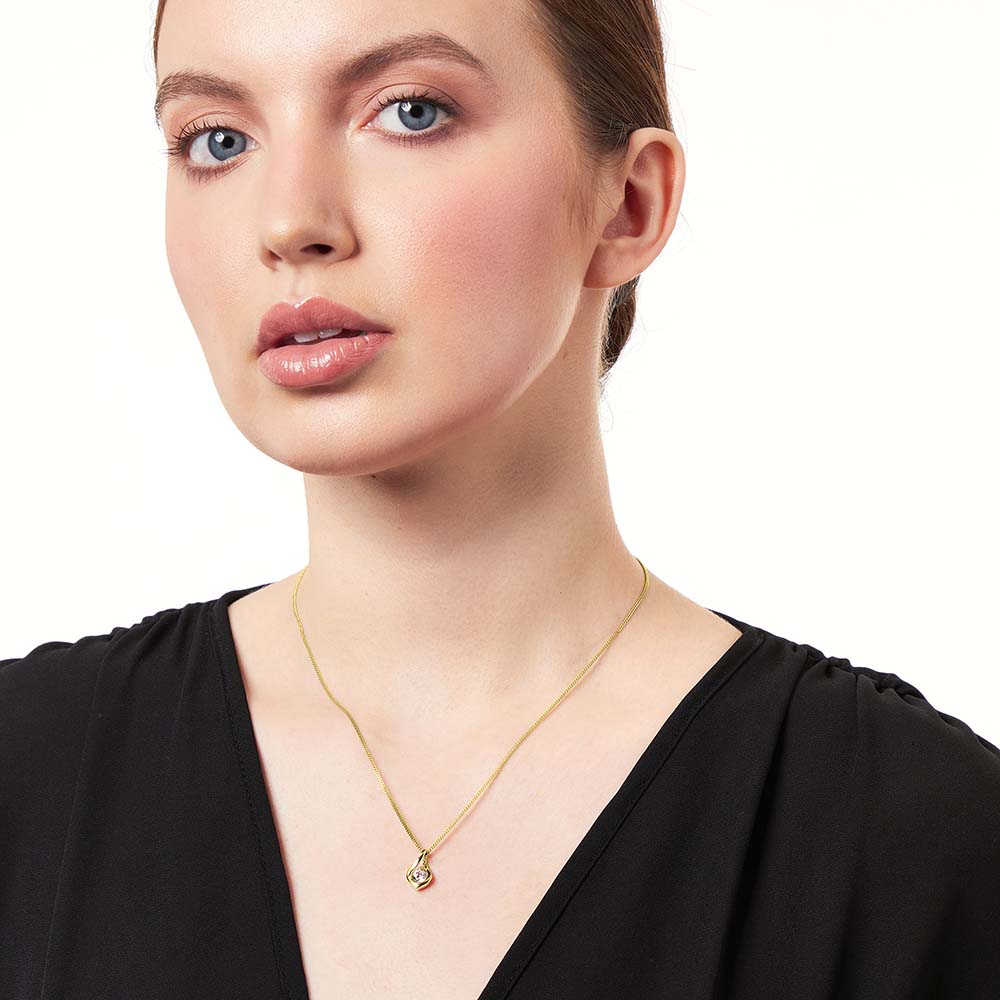 Gold Vermeil Cubic Zirconia Infinity Pendant