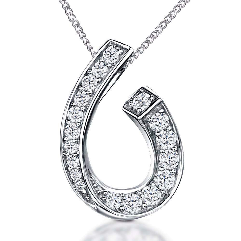 Sterling Silver Open Horseshoe Pendant