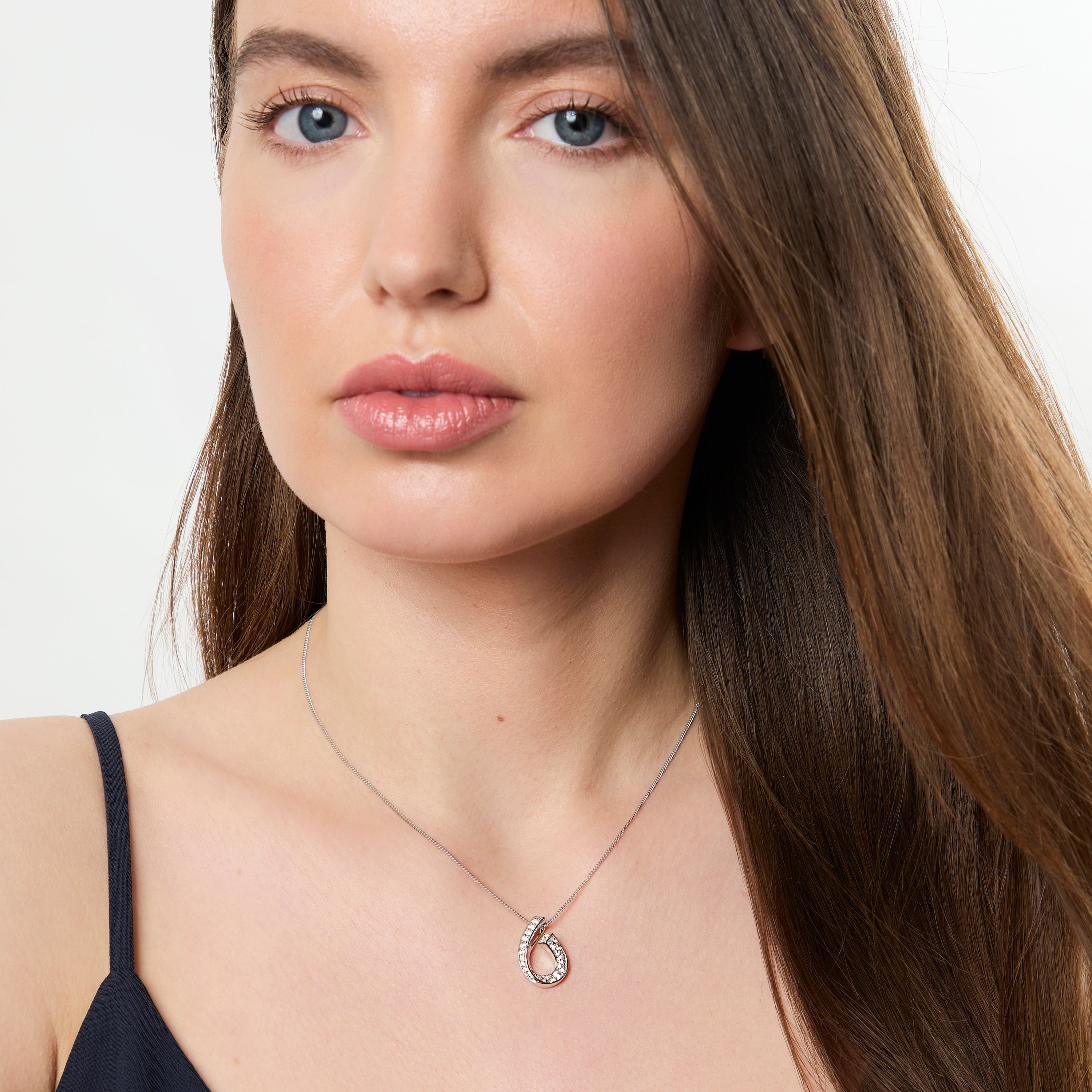 Sterling Silver Open Horseshoe Pendant