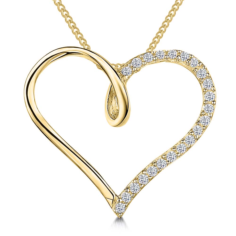 Gold Vermeil Open Heart Pendant
