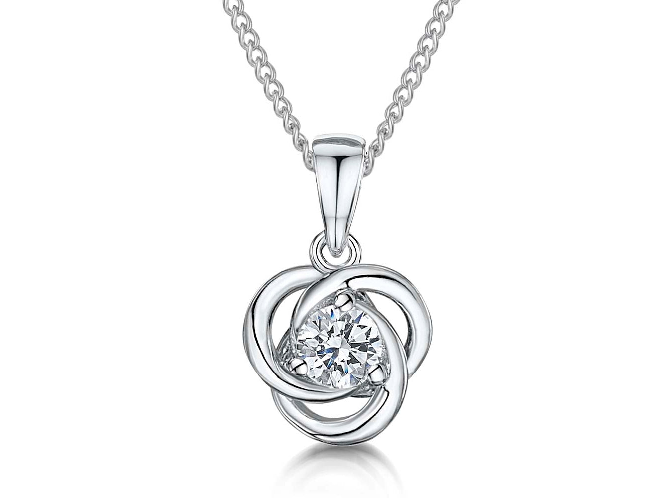 Sterling Silver interlinked Circles Pendant