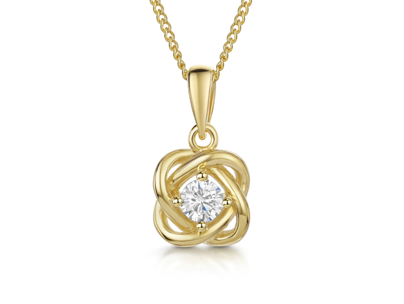 Yellow Gold Knot Pendant