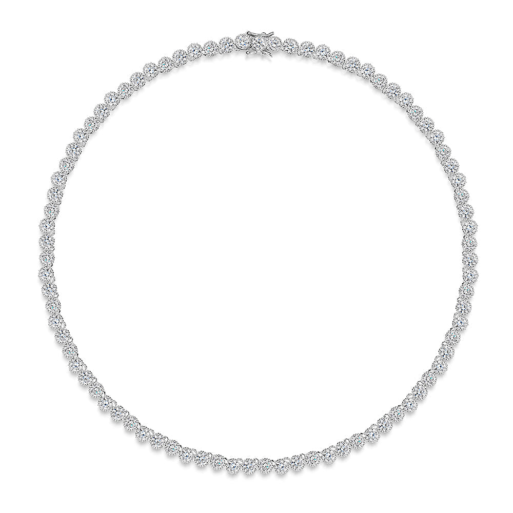 Sterling Silver Migrain Set Full Necklace