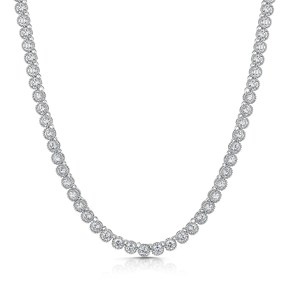 Sterling Silver Migrain Set Full Necklace