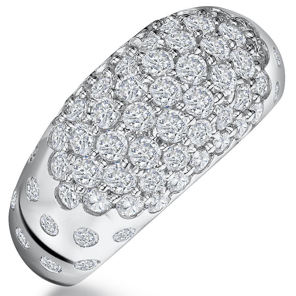Sterling Silver Scattered  Dome Ring