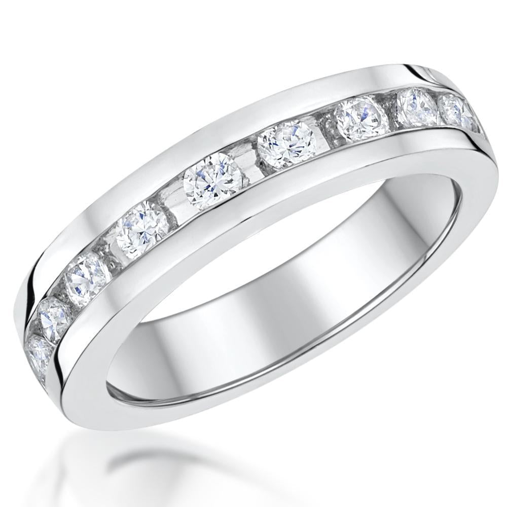 Sterling Silver Half Eternity Channel Set Ring