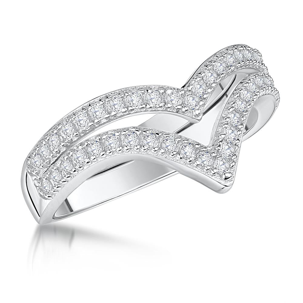 Sterling Silver Double Wishbone Ring