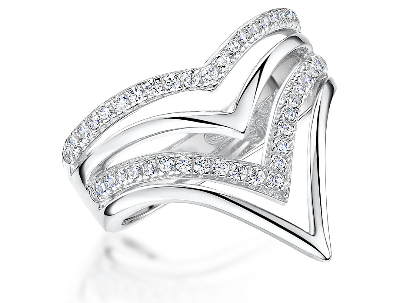 Sterling Silver  Stranded  Wishbone Ring