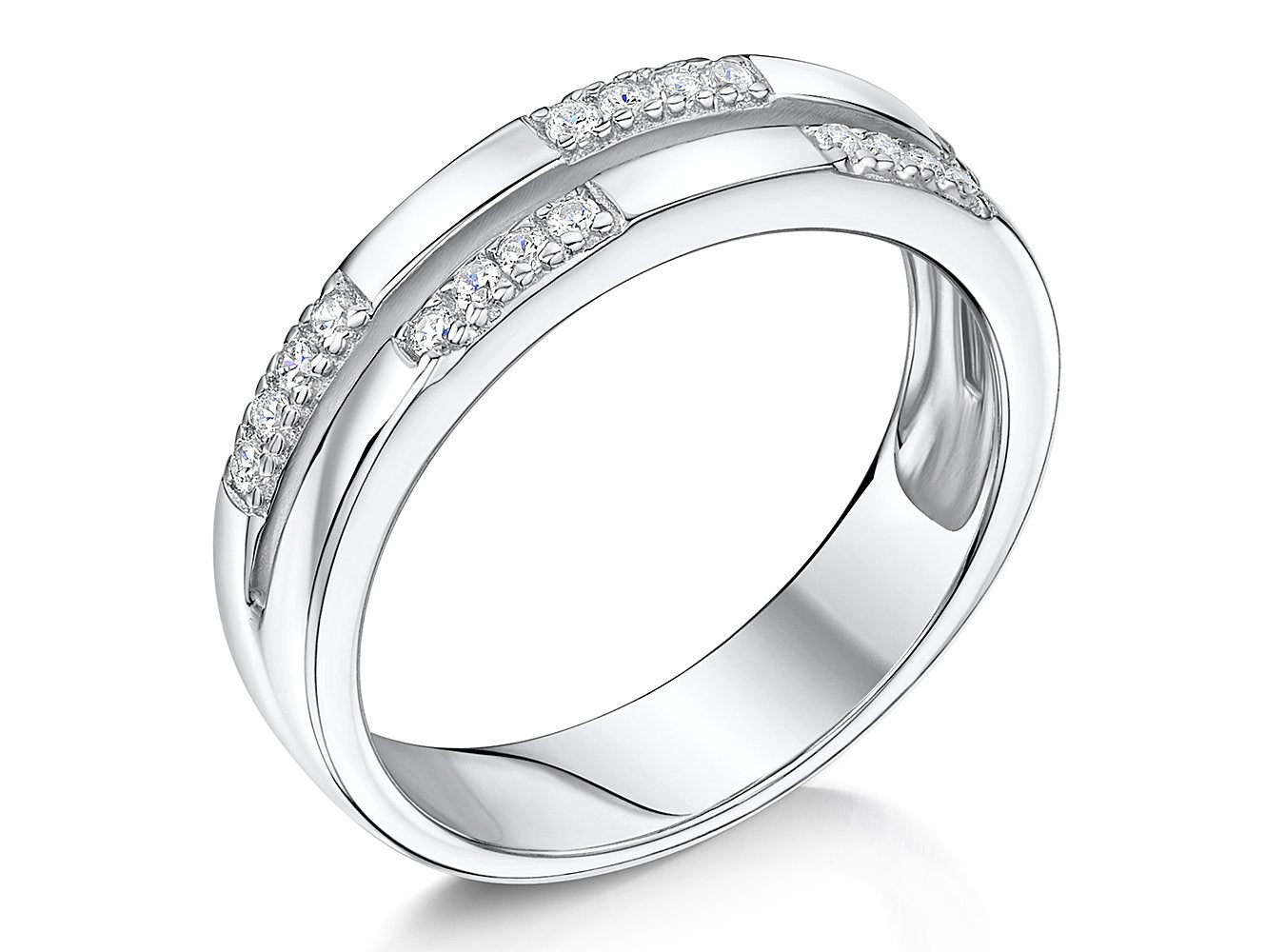 Sterling Silver Alternate  Stone Set Ring