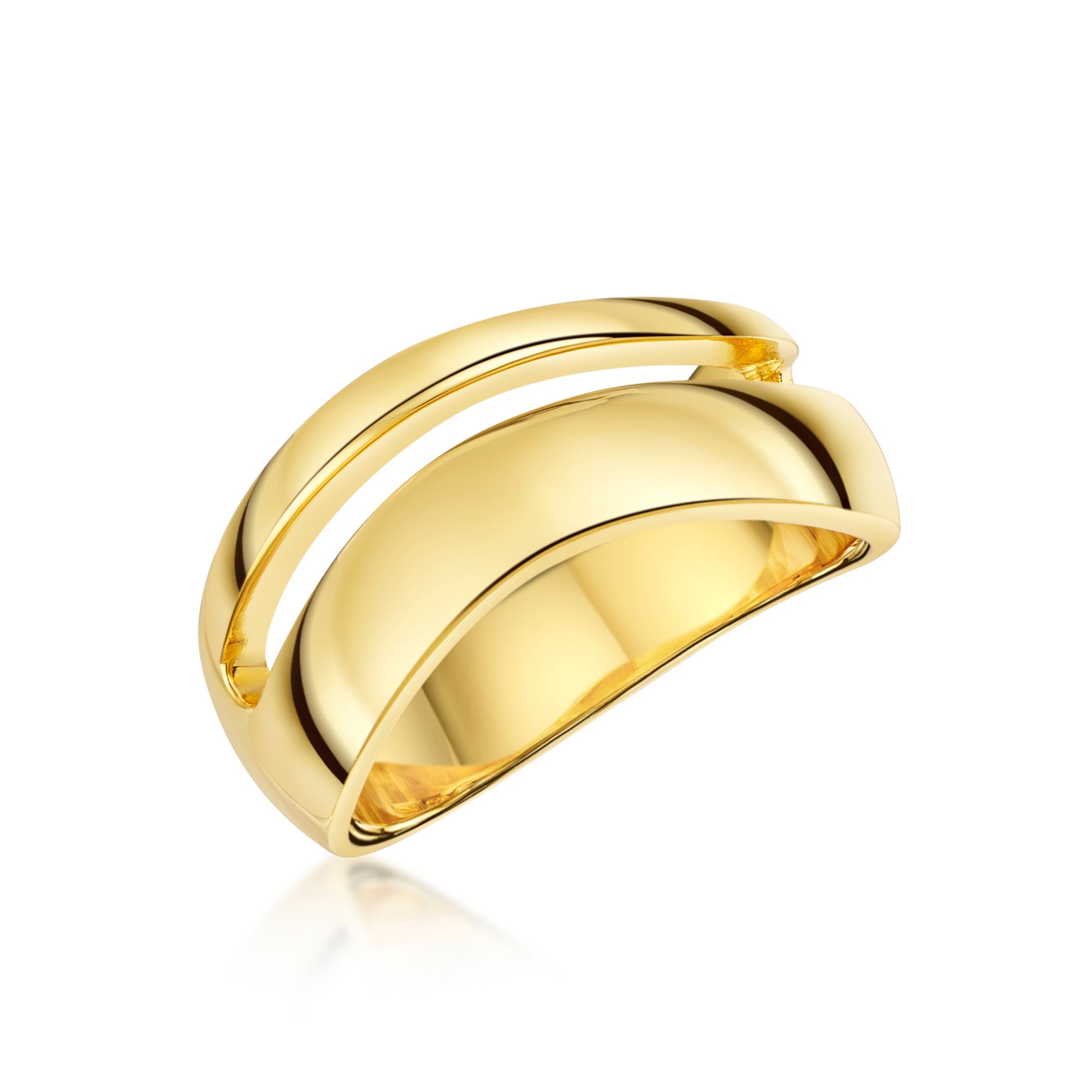 Gold Vermeil Wide Split Band Ring
