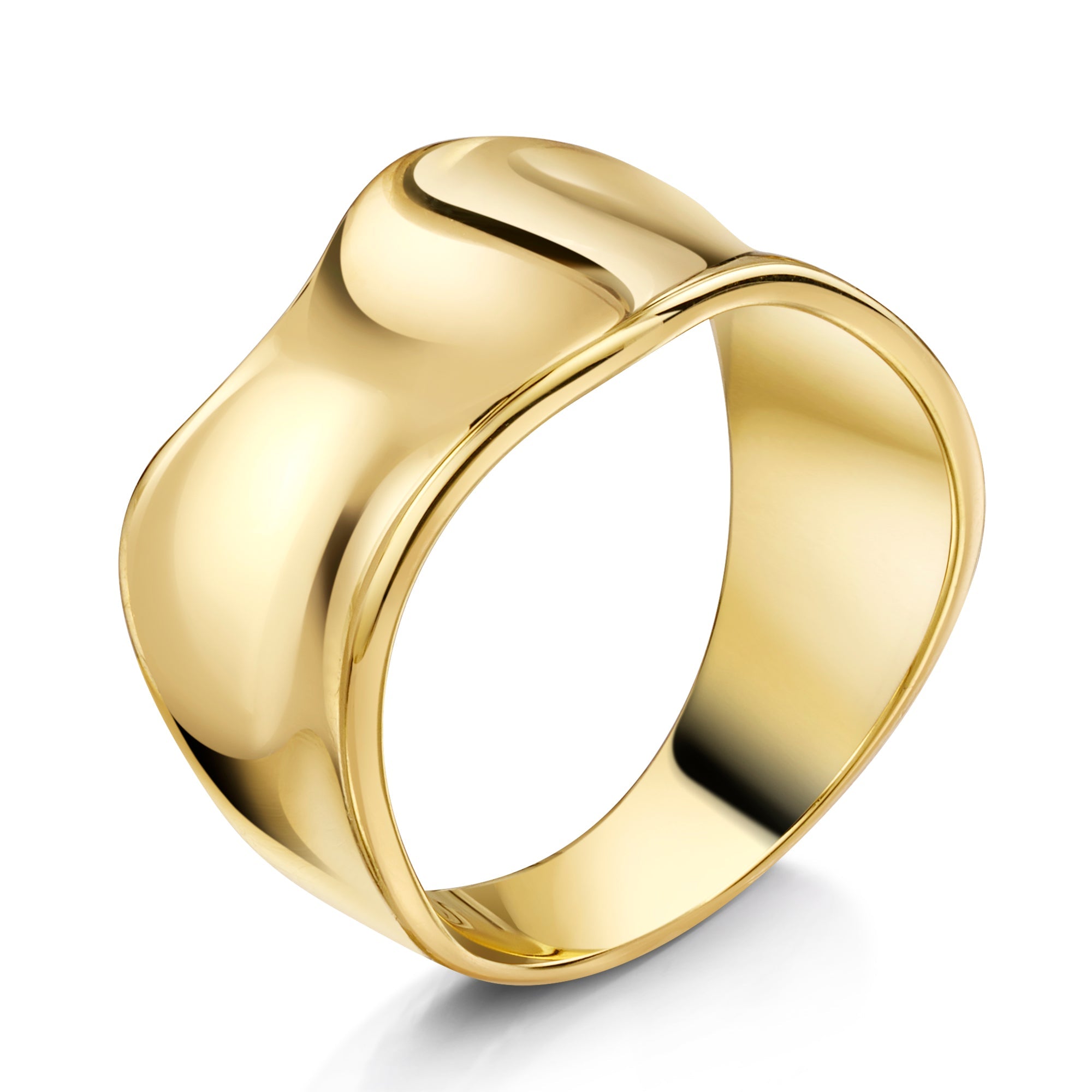 Yellow Gold Chunky Wave Ring