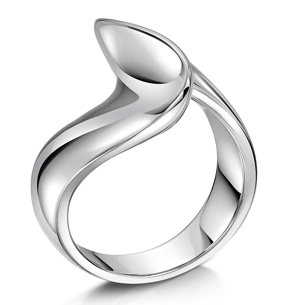 Sterling Silver Chunky Twisted Wave Ring