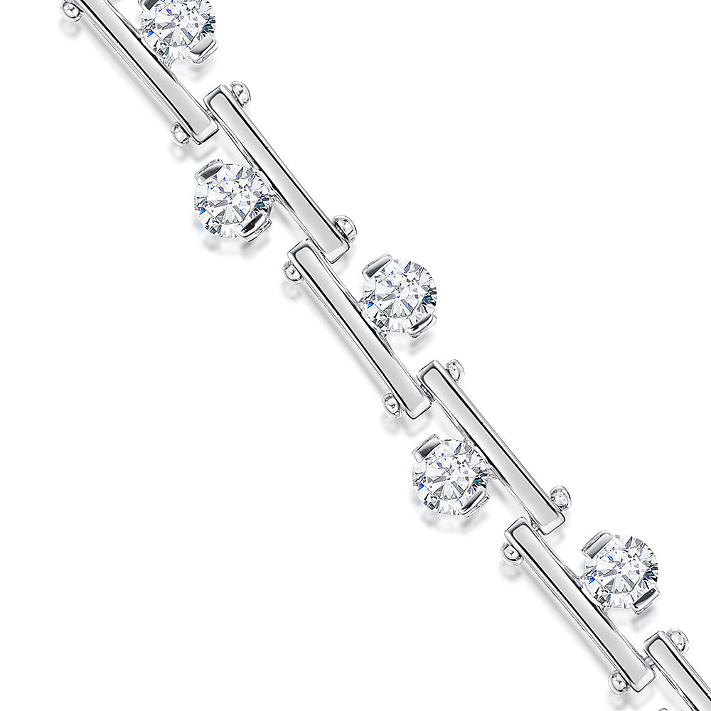 Sterling Silver Bracelet With Bar Links