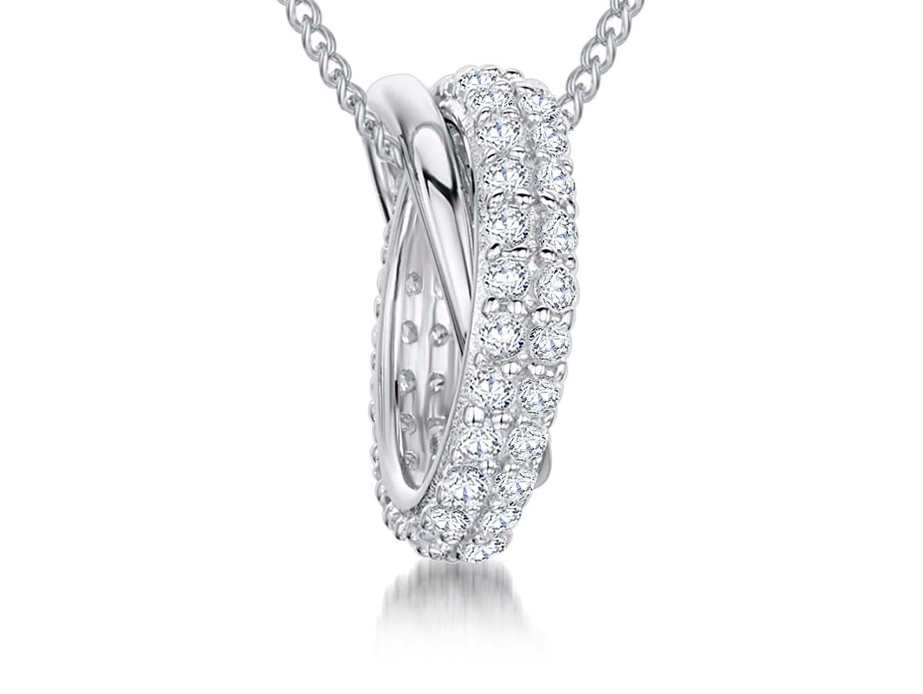 Sterling Silver Interlocking Ring Pendant