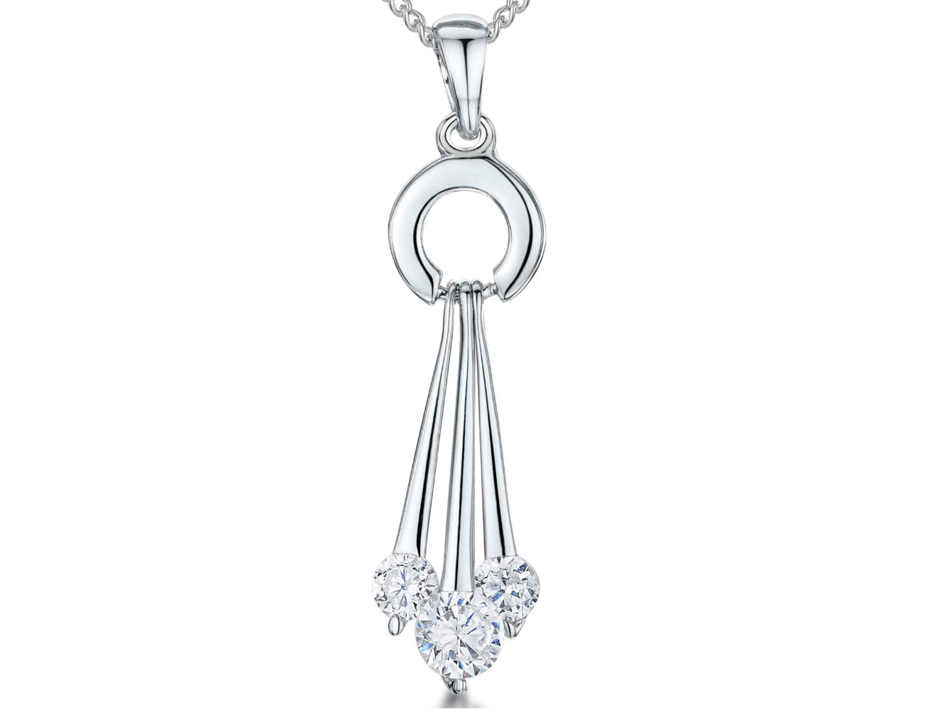 Sterling Silver 3 Strand Pendant