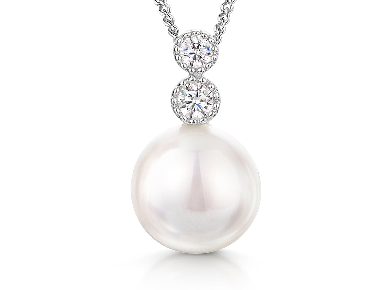 Sterling Silver Large Freshwater Pearl Necklace