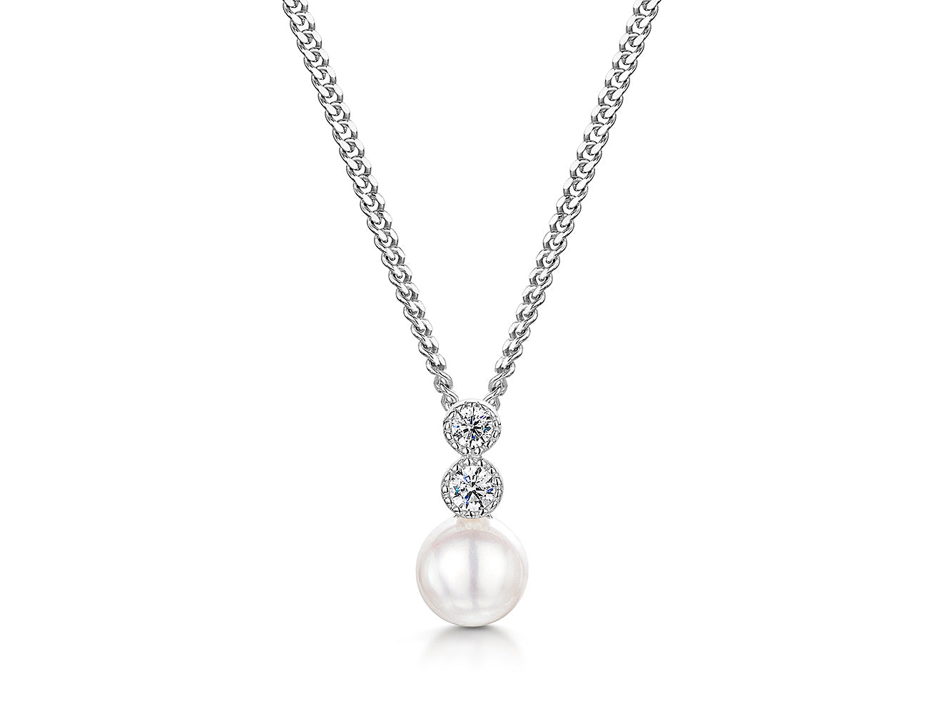 Sterling Silver 6mm Freshwater Pearl Necklace