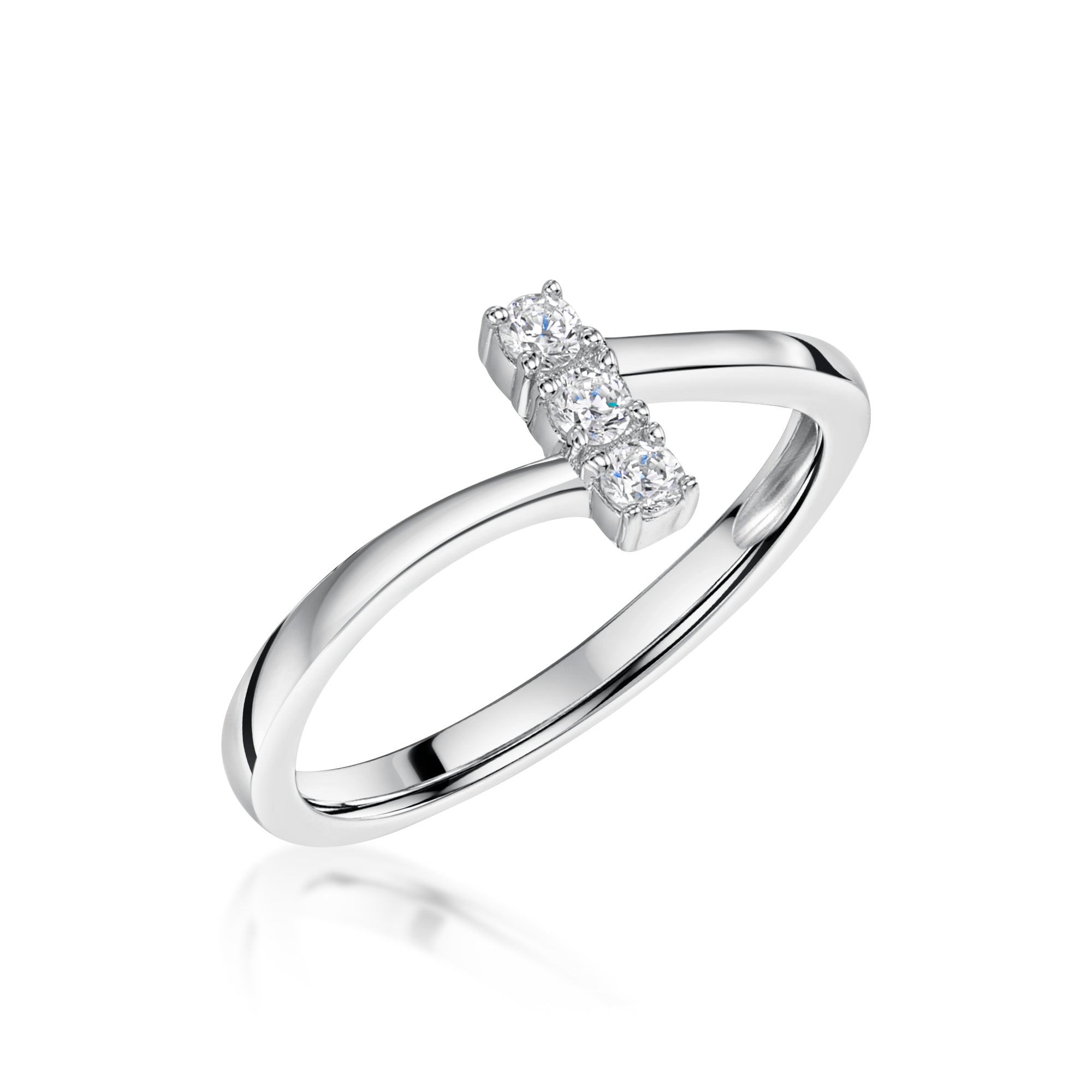 Sterling Silver Vertical Row Vertical Row Ring